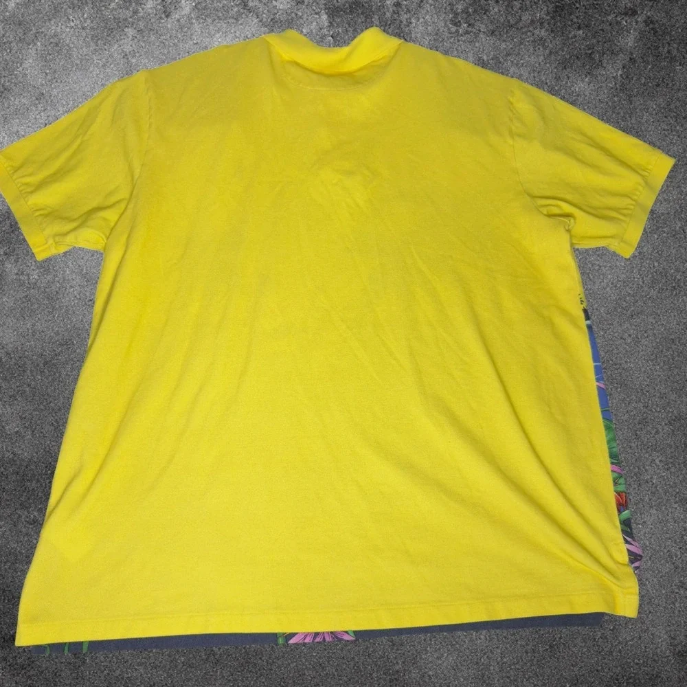 Polo Ralph Lauren Mens XXL Tropical Hawaiian Polo Sailboat Palm Tree Yellow